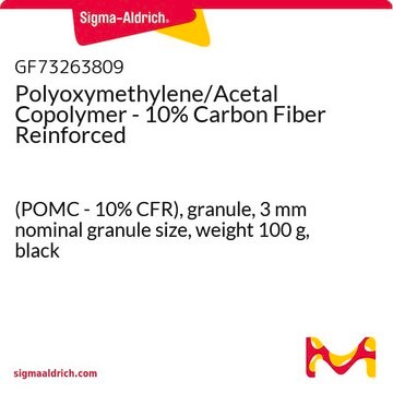 Polyoxymethylene/Acetal Copolymer - 10% Carbon Fiber Reinforced (POMC - 10% CFR), granule, 3&#160;mm nominal granule size, weight 100&#160;g, black