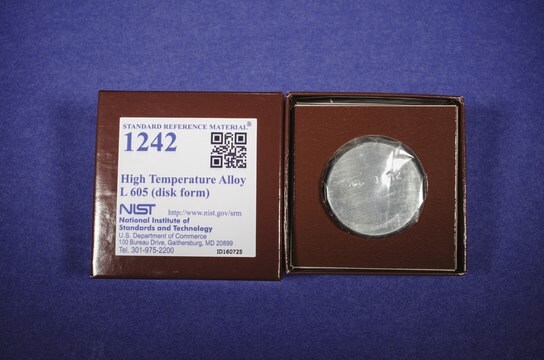 High temperature alloy NIST&#174; SRM&#174; 1242, L-605