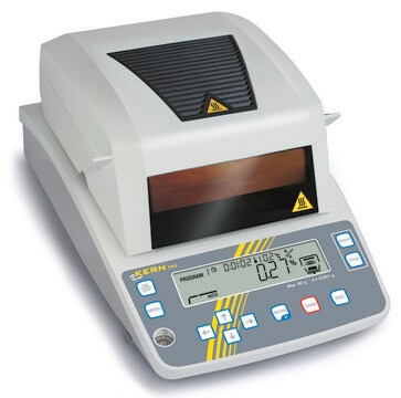 Kern DBS moisture analyzer, for samples up to 60 g AC/DC input 220 V AC, European 2-pin plug