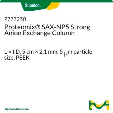 Proteomix&#174; SAX-NP5 Strong Anion Exchange Column L × I.D. 5&#160;cm × 2.1&#160;mm, 5&#160;&#956;m particle size, PEEK