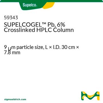 SUPELCOGEL&#8482; Pb, 6% Crosslinked HPLC Column 9&#160;&#956;m particle size, L × I.D. 30&#160;cm × 7.8&#160;mm