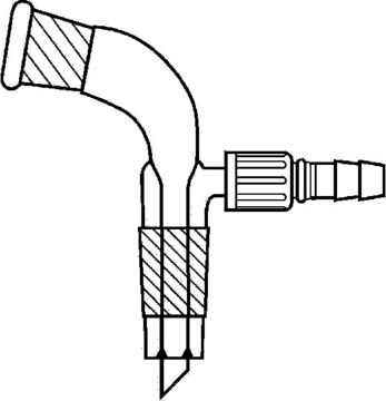 Quickfit&#174; bends with vacuum connection socket joint: ST/NS 24/29, cone joint: ST/NS 24/29