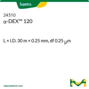 &#945;-DEX&#8482; 120 L × I.D. 30&#160;m × 0.25&#160;mm, df 0.25&#160;&#956;m