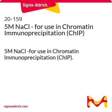 5M NaCl - for use in Chromatin Immunoprecipitation (ChIP) 5M NaCl -for use in Chromatin Immunoprecipitation (ChIP).