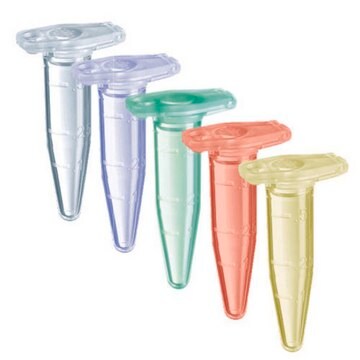 Eppendorf&#174; Safe-Lock micro test tubes capacity 0.5&#160;mL, assorted colors, pkg of 500&#160;ea