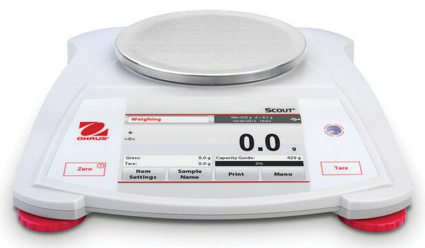 Ohaus&#174; Scout&#174; STX Touchscreen Balance Model STX622, weighing capacity 620&#160;g, resolution: 0.01&#160;g, AC/DC input 120 V AC, US 3-pin plug