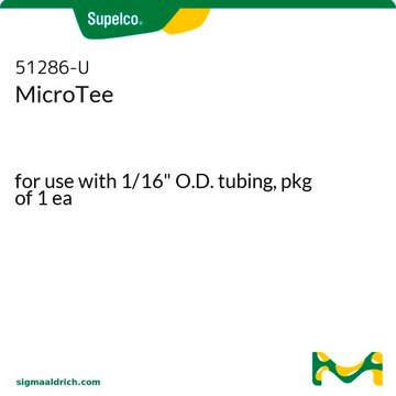 MicroTee for use with 1/16" O.D. tubing, pkg of 1&#160;ea