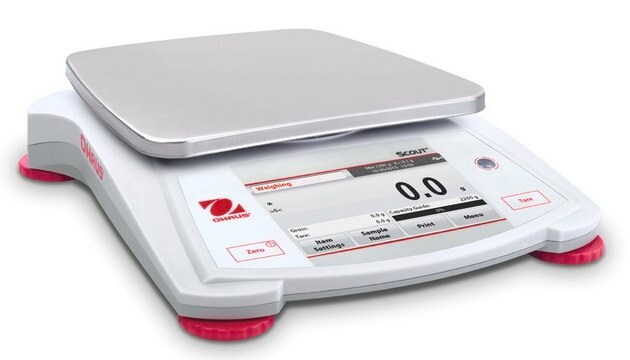 Ohaus&#174; Scout&#174; Portable Touchscreen Balance Model STX2201, weighing capacity 2200&#160;g, resolution: 0.1&#160;g, AC/DC input 110 V, US 3-pin plug (North America)