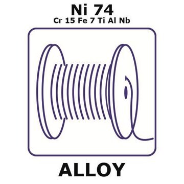 Inconel&#174; X750 - heat resisting alloy, Ni74Cr15Fe7TiAlNb 100m wire, 1.0mm diameter, annealed