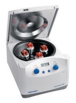 Eppendorf&#174; Centrifuge 5702/5702R/5702RH 5702, non-refrigerated, with rotor A-4-38 with adapters for 13/16 mm blood collection tubes, rotary knobs, AC/DC input 120 V, 60 Hz, US 3-pin plug (US)