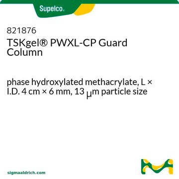 TSKgel&#174; PWXL-CP Guard Column phase hydroxylated methacrylate, L × I.D. 4&#160;cm × 6&#160;mm, 13&#160;&#956;m particle size