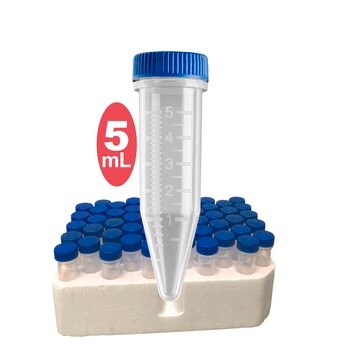 MTC&#8482; Bio Screw Cap MacroTubes&#174; capacity 5&#160;mL, clear, sterile, pkg of 500&#160;ea (attached caps in foam racks)