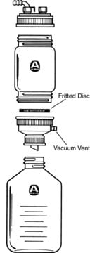 Aldrich&#174; pressure filter/drying funnel assemblies with removable fritted disc funnel capacity 1,000&#160;mL