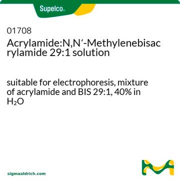 アクリルアミド:N,N&#8242;-メチレンビスアクリルアミド 29:1 溶液 suitable for electrophoresis, mixture of acrylamide and BIS 29:1, 40% in H2O