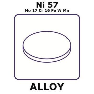 Hastelloy&#174; C276 - heat resisting alloy, Ni57Mo17Cr16FeWMn foil, 4mm disks, 0.075mm thickness, hard