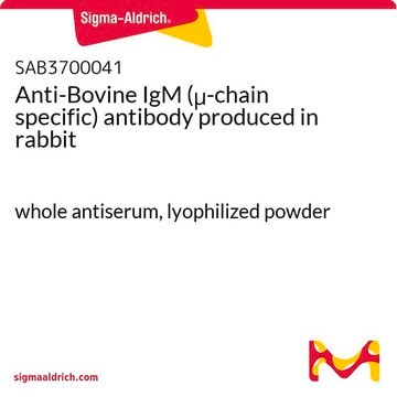 Anti-Bovine IgM (&#956;-chain specific) antibody produced in rabbit whole antiserum, lyophilized powder