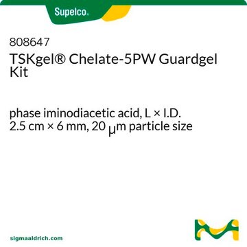 TSKgel&#174; Chelate-5PW Guardgel Kit phase iminodiacetic acid, L × I.D. 2.5&#160;cm × 6&#160;mm, 20&#160;&#956;m particle size