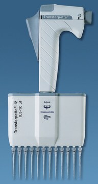 BRAND&#174; Transferpette&#174; 12-channel, digital adjustable pipette volume 5-50&#160;&#956;L, accuracy: 0.8%, precision: 0.4%