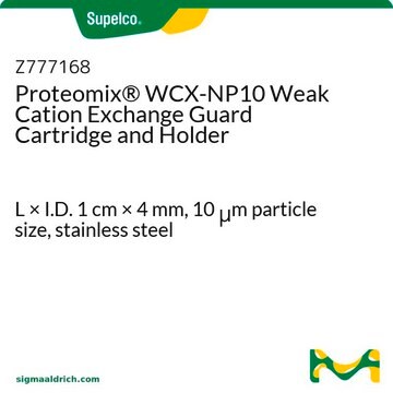 Proteomix&#174; WCX-NP10 Weak Cation Exchange Guard Cartridge and Holder L × I.D. 1&#160;cm × 4&#160;mm, 10&#160;&#956;m particle size, stainless steel