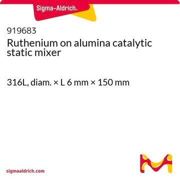 Ruthenium on alumina catalytic static mixer 316L, diam. × L 6&#160;mm × 150&#160;mm