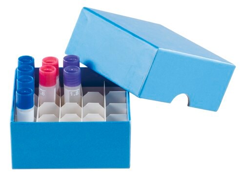 True North cardboard cryogenic vial storage box Holds 25 x 2 mL tubes, pk of 10