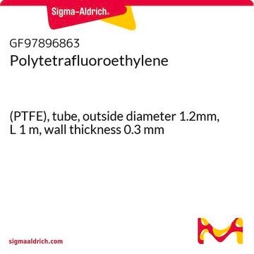 Polytetrafluoroethylene (PTFE), tube, outside diameter 1.2mm, L 1&#160;m, wall thickness 0.3&#160;mm