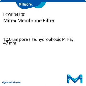 Mitex Membrane Filter 10.0 &#181;m pore size, hydrophobic PTFE, 47 mm