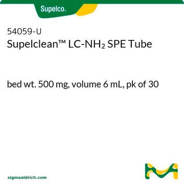 Supelclean&#8482; LC-NH2 SPE Tube bed wt. 500&#160;mg, volume 6&#160;mL, pk of 30