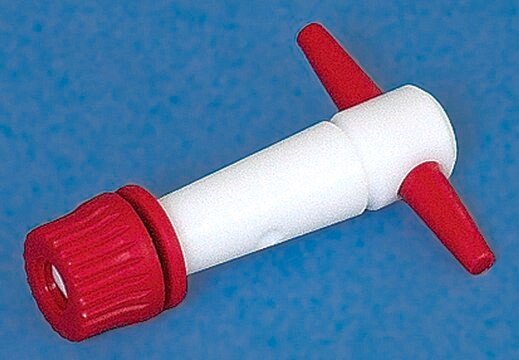 BRAND&#174; burette straight stopcock for burette capacity 25+50 mL, with spare key, PTFE key