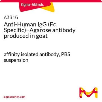 Anti-Human IgG (Fc Specific)&#8722;Agarose antibody produced in goat affinity isolated antibody, PBS suspension