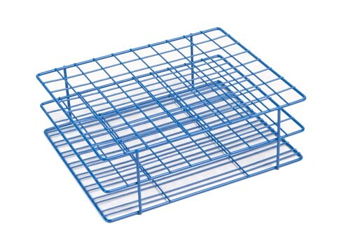 Coated Wire Tube Rack to hold, 80 x 16-20 mm tubes, blue