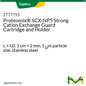 Proteomix&#174; SCX-NP5 Strong Cation Exchange Guard Cartridge and Holder L × I.D. 1&#160;cm × 2&#160;mm, 5&#160;&#956;m particle size, stainless steel