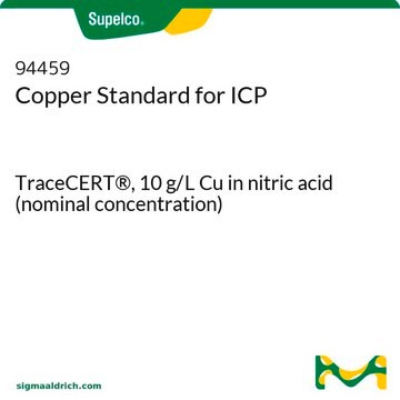 Copper Standard for ICP TraceCERT&#174;, 10&#160;g/L Cu in nitric acid (nominal concentration)