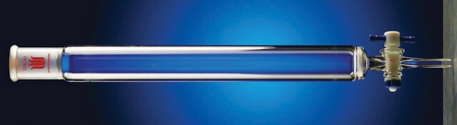 Synthware&#8482; chromatography column with PTFE stopcock and coarse fritted disc top joint: ST/NS 24/40, I.D. × L 20.0&#160;mm × 254&#160;mm