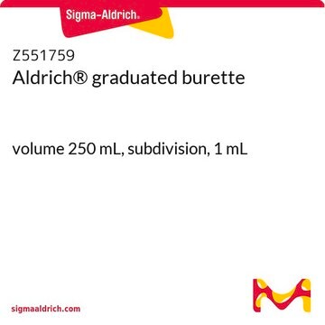 Aldrich&#174; graduated burette volume 250&#160;mL, subdivision, 1&#160;mL