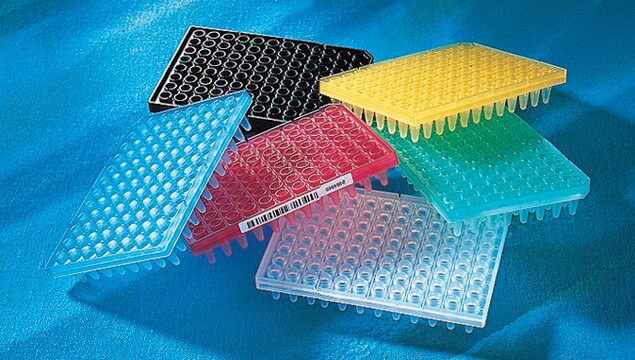 Corning&#174; Thermowell PCR 96 well plates 96 well plate, Thermowell PCR P plate, polycarbonate, conical bottom, clear, non-sterile, 25/cs