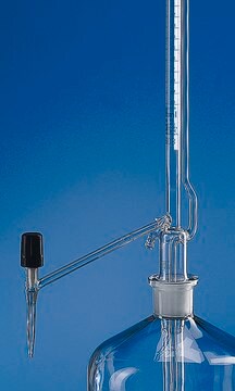 BRAND&#174; BLAUBRAND&#174; automatic burette, Pellet pattern volume 10&#160;mL, accuracy: ±0.020&#160;mL, clear borosilicate glass 3.3 (Schellbach lateral needle-valve stopcock PTFE key, grad. in blue)