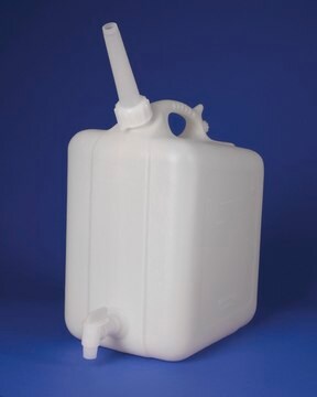 SP Bel-Art&#174; jerrican with spigot capacity 10&#160;L (2.5&#160;gal), high-density polyethylene