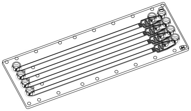 Micro Vortex Mixer Chip Fluidic 641, PMMA