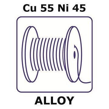 Constantan - resistance alloy, Cu55Ni45 insulated wire, 100m length, 0.05mm conductor diameter, 0.005mm insulation thickness, polyimide insulation