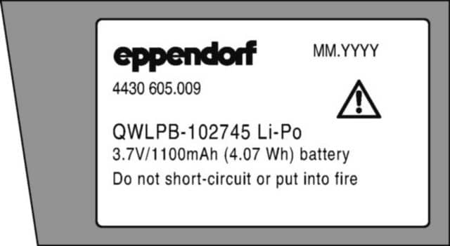 Eppendorf&#174; Easypet&#174; 3 Lithium Polymer Battery AC/DC input 3.7 V