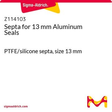 Septa for 13 mm Aluminum Seals PTFE/silicone septa, size 13&#160;mm