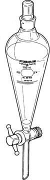 PYREXPLUS&#174; Squibb separatory funnel, Pyrex&#174; tapered stopper, PTFE stopcock funnel capacity 125&#160;mL