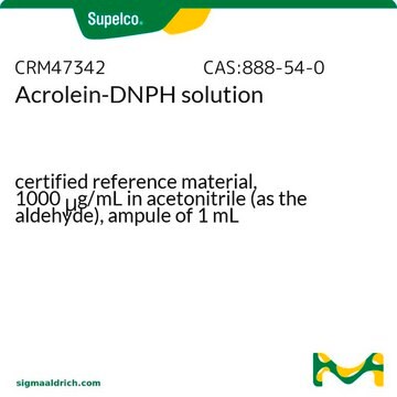 アクロレイン-DNPH溶液 certified reference material, 1000&#160;&#956;g/mL in acetonitrile (as the aldehyde), ampule of 1&#160;mL