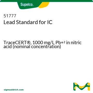 Lead Standard for IC TraceCERT&#174;, 1000&#160;mg/L Pb+2 in nitric acid (nominal concentration)