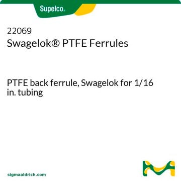 Swagelok&#174; PTFE Ferrules PTFE back ferrule, Swagelok for 1/16 in. tubing