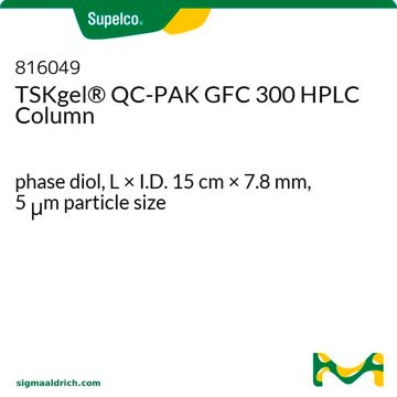 TSKgel&#174; QC-PAK GFC 300 HPLC Column phase diol, L × I.D. 15&#160;cm × 7.8&#160;mm, 5&#160;&#956;m particle size