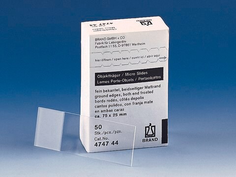 BRAND&#174; microscope slide ground edges