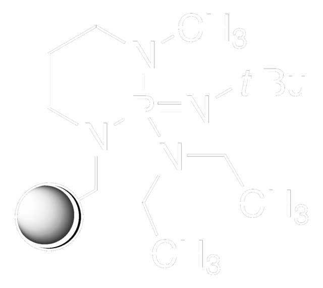 2-tert-Butylimino-2-diethylamino-1,3-dimethyl-perhydro-1,3,2-diazaphosphorine on polystyrene extent of labeling: ~2.2&#160;mmol/g base loading