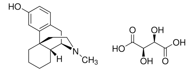 Levorphanol tartrate solution 1.0&#160;mg/mL in methanol (as free base), certified reference material, ampule of 1&#160;mL, Cerilliant&#174;